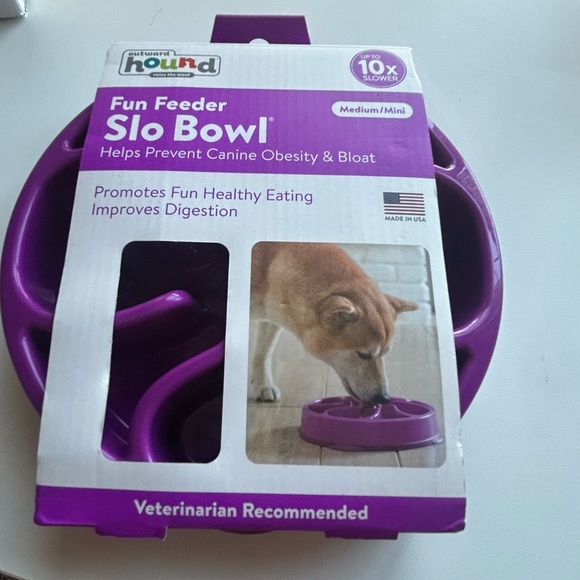 New slow feeder/puzzle bowl for dogs, medium size BPA free enrichment - Picture 1 of 7